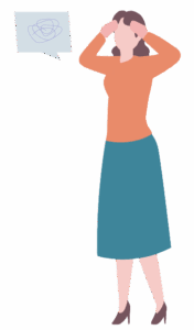 困っている女性