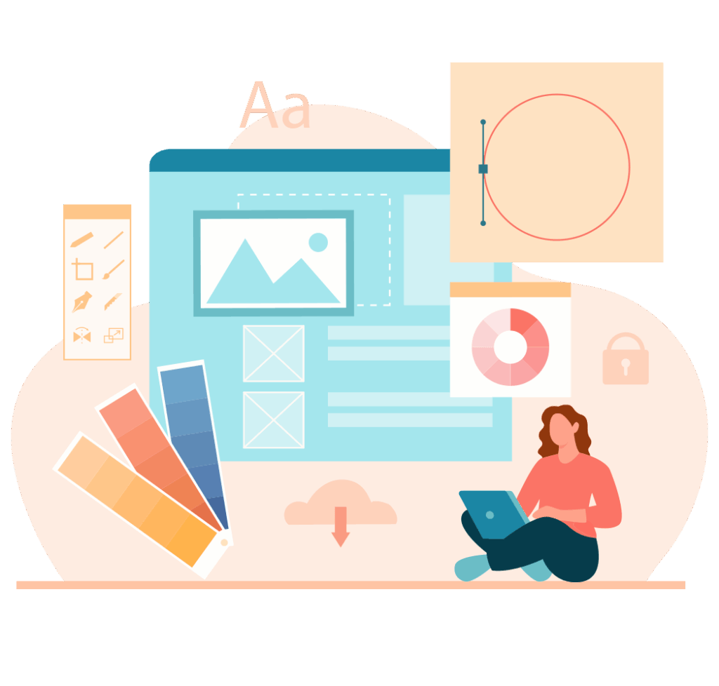 ホームページの動線設計のイメージイラスト